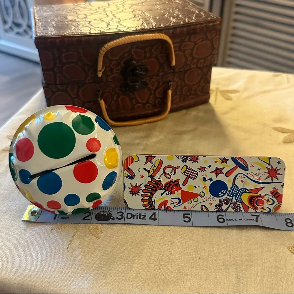 Vintage Polka Dot and Circus Themed Noise Makers. New Year’s Eve / Birthdays.